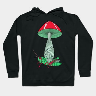 Mushroom and Grasshopper Hoodie